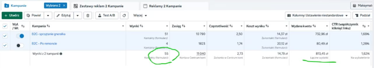 Sprzątanie generalne i po remoncie — 55 zapytań, koszt 14,79 zł